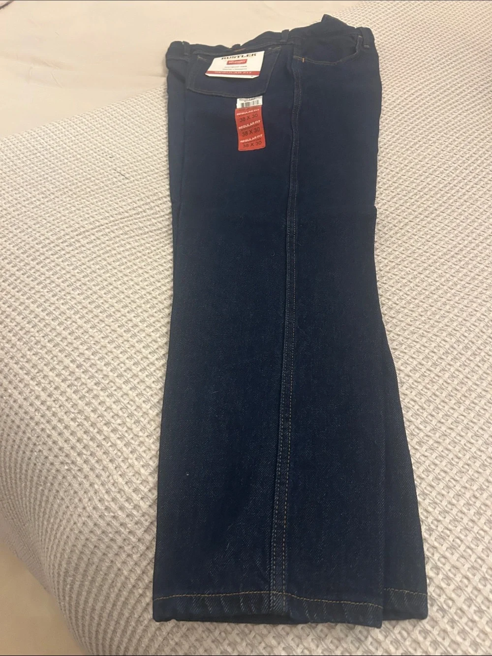 Wrangler Men’s Straight Regular Fit Dark Indigo Jeans